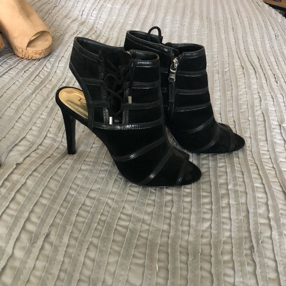 Ralph Lauren Black high heel short boot - Picture 2 of 5